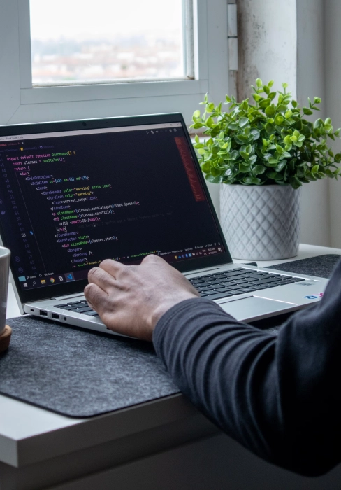 Developer working on .NET code