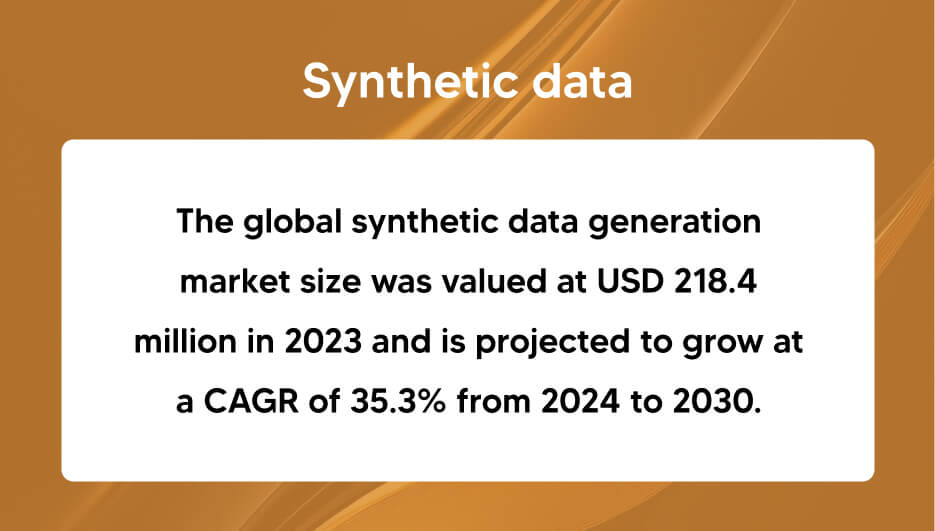 " Increased reliance on synthetic data"